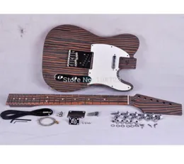 Kit de guitarra elétrica DIY Corpo e pescoço de zebrawood TL Style014871075