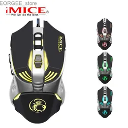 Ratos mouse de computador mouse ergonomic 7buttons 3200dpi Mouse de mouse óptico de computador LED para laptop PC Mouse Gamer para CSGO LOL DOTA Y240407