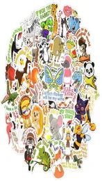 50pcs Waterproof Cute Animal Language Stickers Bottle Bottop Laptop Telefon Guitar Guitar Party Favors School Craft Materiały 5530758