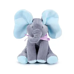 Filmler TV Peluş Oyuncak Animasyonlu Fil Oyuncaklar Peluş Şarkı Söyleyen Elephant Elephant Electric Peluş Oyuncak Sevimli Fil Doldurulmuş Hayvan Oyuncak Bebek için 240407