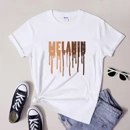 여자 T 셔츠면 멜라닌이 떨어지는 티셔츠 레트로 블랙 아프로 자신감 영감 Tshirt 트렌디 한 아프리카 여성 프라이드 티 셔츠