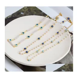 Chokers Gold Evil Blue Eye Choker Lucky türkische Augen Halskette für Frauen Mädchen Schmuckfeier Hochzeit Event Geschenk 4 Styles Drop Deliver Dhj5c