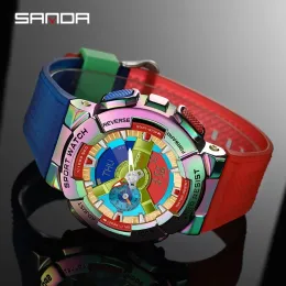 Zegarki SANDA Men Digital Watch G Style Sport Waterproof Waterproof Military Watches Premium Watches Magic Kolor Cool Randwatch Relojes 9004