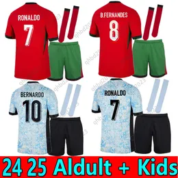 16- 2xxl 24 25 vuxna set Portuguesas Soccer Jerseys Joao Felix Ruben Neves Bruno Fernandes Diego J. Otavio 2024 Portugueses Football Shirt Men Kids Kit Set Full Set Sets