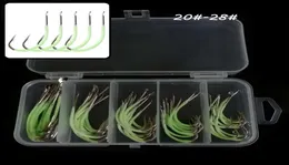 50pcsbox 5 tamanhos misturados 2028 luminosos maruseigo gancho de alto carbono ganchos de pesca aço de peixes fishhooks asiáticos peca tackle k9895917