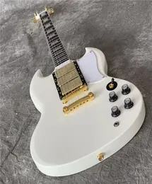 SG G400 Electric Guitar Cream Giallo Colore Golden Hardware Tre pickup per chitarra in mogano 88005557