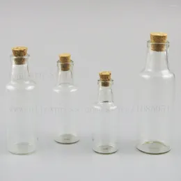 Bottiglie di stoccaggio 30 x 12 ml 15 ml 25 ml 35 ml di vetro trasparente Wishing bottiglia fiale con barattoli di deriva sughe