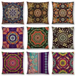 Cuggino Boho Paisley Mandala Pattern Decorative Piante fiorite Geometria Nazionale Copertura Floral Stripe Cover Case