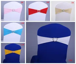 Spandex Elastic Wedding Chair Cover Sash Bands Wedding Birthday Party Elastic Chair Buckle Sash Decoration 17 Colors Available DBC5390839