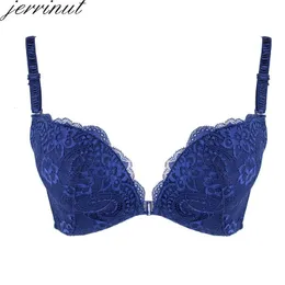 Jerrinut Intimates Bras för kvinnor Push Up Lace S BH BRALETTE FRONT STÄNGNING Underkläder Brassiere Femme 240407