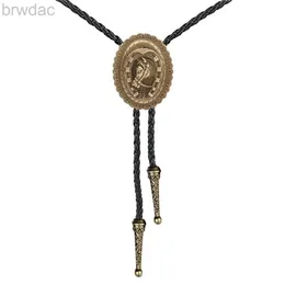 Bolo amarra o novo cavalo estável oeste de bolo tie bolo comércio exterior retro camisa cadeia bolo colar corda Tie 240407