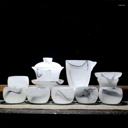 Teaware Sets Tea 세트 중국어 제이드 도자기 양조 도구 공부