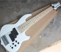 8弦ホワイトネックスルボディモングレルエレクトリックベースギター2つのトラスrod24 frets1423925