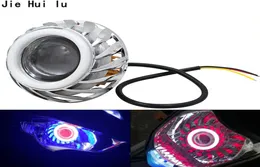 Araba motosiklet motosiklet kafası 30W LED melek gözler far lens highlow ışın mini projektör iblis gözleri drl lamba retrofit4919378