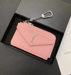 Y Letra Versão Keychains Homens e mulheres Designer de luxo Zero Chain Classic Chain Y Label Color Label Credit Card Small Card Bag 13.5x8.5cm