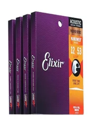 6pcsset elixir akustiska gitarrsträngar musik tråd fosfor brons skugga 1200212052120001100211025110271105216002160271601339661