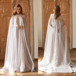 Anmutige Meerjungfrau Brautkleider trägerloser Brautkleider mit Cape Applikes Custom Made -Schnüre -up -Zug -Zug Vestidos de Novia