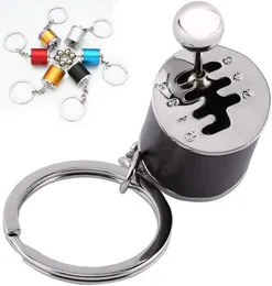 Keychains Bedanyards Creative Gear Keychain Six Speed Manual Shift Car Reflexive Metal Pendant Keyring Jóias de jóias Q240403