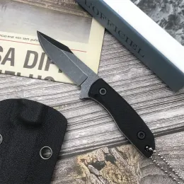 Kydex Sheath Neck Knife Mini Pocket Knife 8cr13mov Steel Blade G10 Handle Camping EDC Fruit Knives Hunting Full Tng Keychain Straight Knife Utility Tool