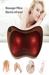 New Massager Pillow Electric Infrared Heating Kneading Neck Shoulder Back Body Massage Pillow Car Home Dualuse Massager5787546