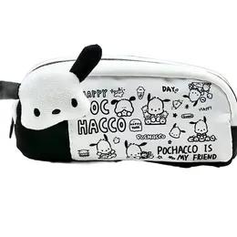 Pacha Dog Doll Head Printed Pen Bag Instagram Japanese Simple Graffiti Large Capacity Student Pencil Stationery Box Storage