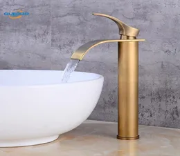Bath Basin Faucet Brass Antique Bronze Färd kran Sink Mixer Tap Vanity Cold Water Badrum kranar7295488