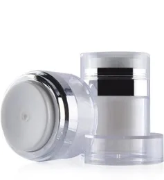 15G 30G 50G Airless Acrylic Cream Jar Bottle Bottle White Cosmetic Makeup Jars قابلة لإعادة ملء الحاوية.