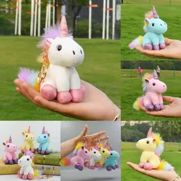 Yeni 14cm Unicorn Bebek Doldurulmuş Hayvan Oyuncakları Sırt Çantası Asma Anahip Çocuklar Çocuk Doğum Günü Hediyesi Peluş Anahtarlık Ev Dekor