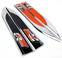 R Line Rline Metal Fender Side Bidge Stickers Emblem