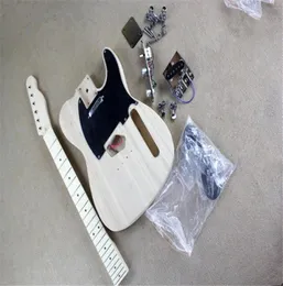 المصنع الكهربائي نصف الجيتار kitsdiy guitarno paintbasswood bodymaple neckblack pickguardchrome hardwarecan be cha3207482