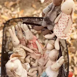 Filmy Pluszowa zabawka ręcznie robiona bawełniana lniana pluszowa lalka królika dla dziecka śpiące zabawki kawaii mały królik miękki tkanin