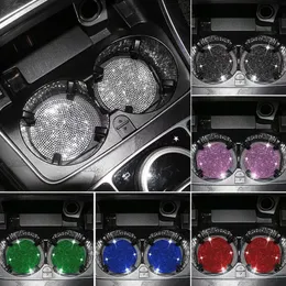 Bling ~ Bunte Strasssteine Universal Car Crystal Diamond Coaster Water Tasse Kaffeeschlitz Nonrutsche Matte Silica Pad Cup Halter Auto Innendekoration Zubehör Accessoires