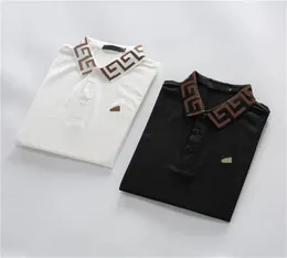 2024 New Men 's Polo Shirt 짧은 소매 티셔츠 느슨한 여름 단단한 반 소매 티셔츠 캐주얼 남자 상단 아시아 크기