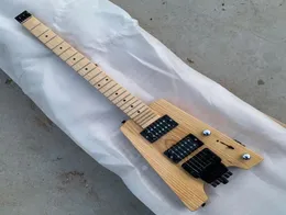 Custom Shop Spirit Natural Headless Electric Guitar Copy EMG Pickups Tremolo Bridge Drop 6961272