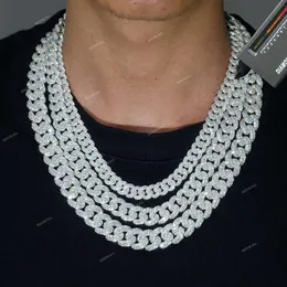 Wholesale 8mm Moissanite Cuban Chain Link Necklace Fast Delivery Iced Out 925 Silver Vvs Diamond Hip Hop Fine Bracelet