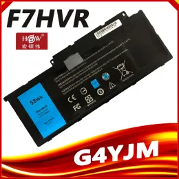 Batterier F7HVR G4YJM 062VNH T2T3J LAPTOP -batteri för Dell Inspiron 17 7000 7737 7746 14 15 15R 5545 7537 147437 14.8V 58WH