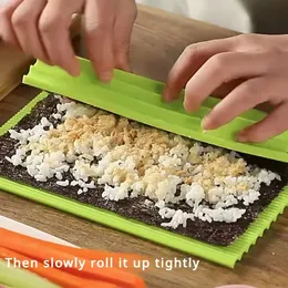 1 pc imitazione in bambù giapponese sushi rotolando strumento di otturatore silicone roll mole alghe commerciale e riso 240328