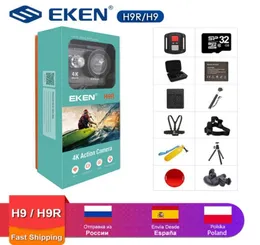 Oryginalny Eken H9R Action Camera Ultra HD 4K 30fps Wi -Fi 20quot 170d Podwodna wodoodporna kamera Vedio Go Sports Pro przyjechał 5775754