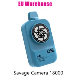 Savage Disposable Vapes Puff 18000 18K 28ml Juice E Cig vaper Puff Shisha 10 Flavors Screen Display 2% 3% 5% Nic Mesh Coil Rechargeable 650mAh Battery 15000 12000 puffs