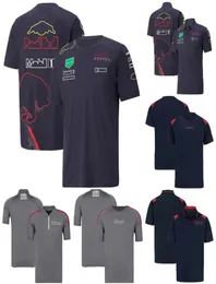 2022 Новая футболка 1 Black Red Team Tshirts Summer Men039s гоночный костюм Jersey Quickdrying Hetables Plus Polo 4678106