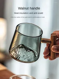 Weingläser Doppelwandglas Tasse Tee -Set persönliche Spezialwasserseparation Büro sicherer geruchloser Landschaftsansicht