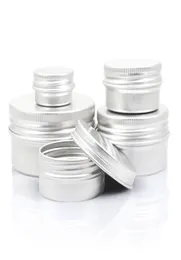 Contenitori per labbra in alluminio vuoto barattoli di crema di crema cosmetica bottiglia di stagno piatto 5 10 15 30 50 100g JXW4906213135
