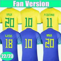 2022 23ブラジルメンズサッカージャージーリチャリソンヴィニJrブレマーダニロロドリゴクートヤンホームホームアウェイサッカーシャツ大人ユニフォーム