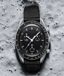 ムーンバイオセラミックプラネットムーンメンズウォッチフル機能Quarz Chronograph Watch Mission to Mercury 42mm Nylon Luxury Watch uranus wristwatches 20238282310