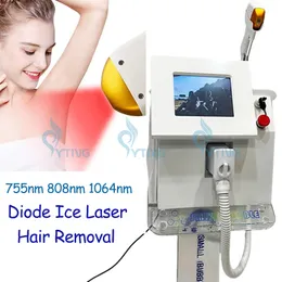 755nm 808nm 1064nm Diodo a laser de gelo de gelo Máquina de remoção de cabelo Depilação de rejuvenescedora de rejuvenescedor Epilador a laser