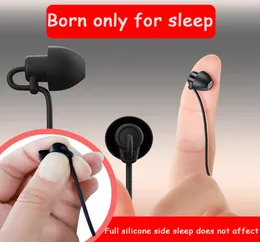 Wired headphones Sleeping headphones soft silicone side sleep does not press ear inear earphones wire control wired headset 2PCS 6165940