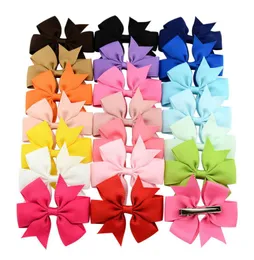 Baby Girl Hair Clip 20 Farben Feste Haarbögen Kinder Barrettes Baby Clips Mädchen Haarklammern 076679321