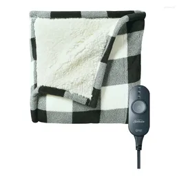 Blankets Electric Throw Blanket Microplush And Sherpa