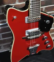 6199 Billy Bo Jupiter Fire Thunderbird Red Electric Guitar Belly Cut 컨투어 마호가니 바디 크롬 하드웨어 손가락 손잡이 Inlay BLA7557313