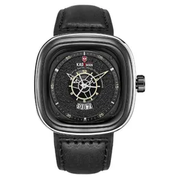 Marca Kademan Trendy Fashon Cool Large Dial Mens Relógios Quartz Relógio Calendário Tempo de viagem preciso Business Male Wristwatches2006591